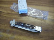 A. G. A. Campolin Maniago, Italy Maltese Cross Bayonet 9 Incher Lockback W/Genuine Stag/Antler NIB