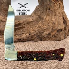 Case XX USA 2026 AXE Handle Pocket Worn Mahogany Bone Peach Seed Jig 44250