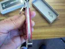 Hubertus Knife Shellpuller Patronenzieher Solingen Germany Rare Red Bone Large Size 11 UNUSED NIB.