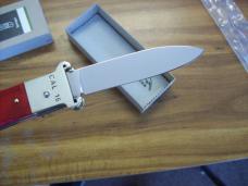 Hubertus Knife Shellpuller Patronenzieher Solingen Germany Rare Red Bone Large Size 11 UNUSED NIB.