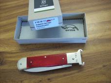 Hubertus Knife Shellpuller Patronenzieher Solingen Germany Rare Red Bone Large Size 11 UNUSED NIB.