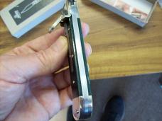 Hubertus The Guardian Knife Solingen, Germany Very Rare Green Bone Swing Guard UNUSED W/Box