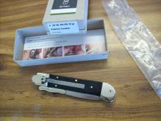 Hubertus The Guardian Knife Solingen, Germany Very Rare Green Bone Swing Guard UNUSED W/Box
