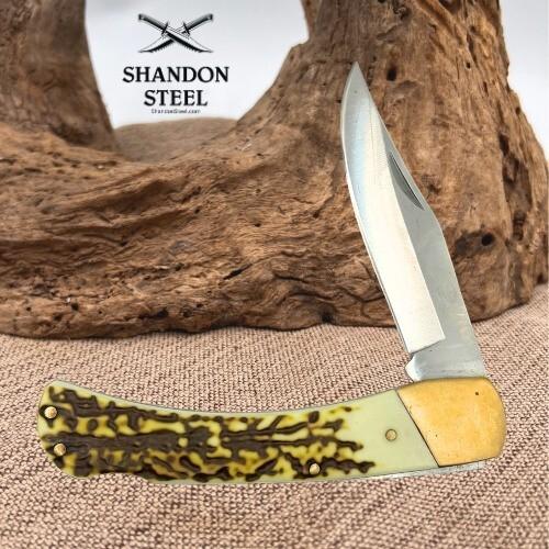 MOSSY OAK Imitation Stag Single Blade Folding Hunter Lockback Pocket Knife (29) MOSSY OAK Imitation Stag Single Blade Folding Hunter Lockback Pocket Knife (29)