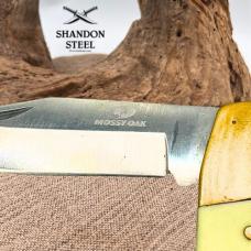 MOSSY OAK Imitation Stag Single Blade Folding Hunter Lockback Pocket Knife (29)