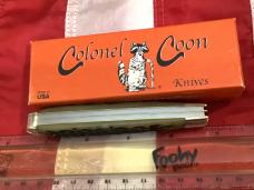 Colonel Coon (by Queen) Trapper Pocket Knife w/ Sweet Black Cherry Bone Handles -NOS & 1 of 400