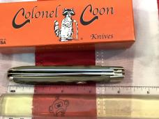 Colonel Coon (by Queen) Trapper Pocket Knife w/ Sweet Black Cherry Bone Handles -NOS & 1 of 400