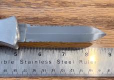 Vintage Black Hand 666 Out The Front (OTF) Switchblade Knife, Used