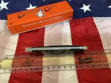 Colonel Coon (by Queen) Cheetah / Swing Guard Knife w/ Praters Coon Stripe Handles -NOS in orig box