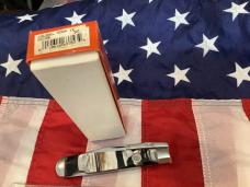 Colonel Coon (by Queen) Cheetah / Swing Guard Knife w/ Praters Coon Stripe Handles -NOS in orig box
