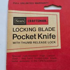Vintage Sears Craftsman USA 95075 Lockback Folding Pocket Knife MIP NOS Sealed