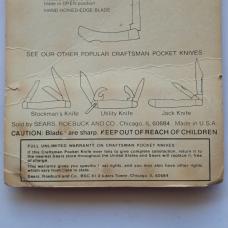 Vintage Sears Craftsman USA 95075 Lockback Folding Pocket Knife MIP NOS Sealed