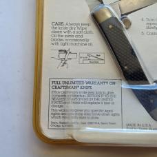 Vintage 1993 Sears 100th Anniversary 995111 Stock Knife 3-Blade Medallion MIP NOS
