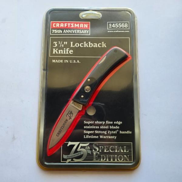 Craftsman 75th Anniversary USA Lockback Knife 945568 Zytel Special Edition MIP NOS Craftsman 75th Anniversary USA Lockback Knife 945568 Zytel Special Edition MIP NOS