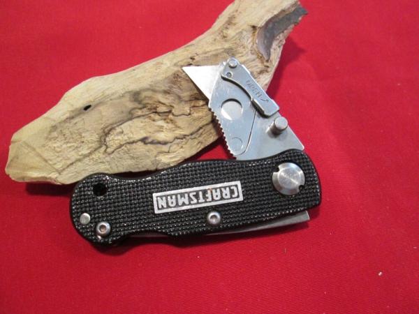 CRAFTSMAN SMALL TINY Utility Box Cutter Leather Razor Lockback Blade Knife CRAFTSMAN SMALL TINY Utility Box Cutter Leather Razor Lockback Blade Knife