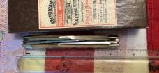 Schatt & Morgan Large Reverse GunStock Stockman w/ Sweet Golden Root? Bone Handles -NOS