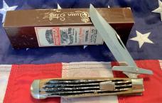 Schatt & Morgan Swing Guard / Cheetah (mdl# 061 81L) w/ Great Winter Bottom Bone Handles -NOS