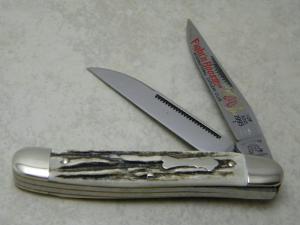 Fightn Rooster Germany Stag Reverse Muskrat Jack Knife 1995 International Cutlery Club 1 of 200