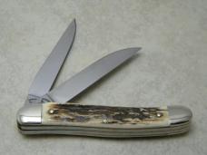 Fight'n Rooster Germany Stag Reverse Muskrat Jack Knife 1995 International Cutlery Club 1 of 200