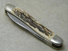 Fight'n Rooster Germany Stag Reverse Muskrat Jack Knife 1995 International Cutlery Club 1 of 200