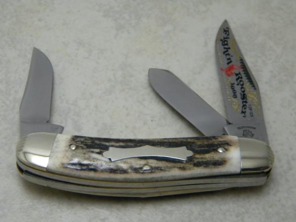 Fight'n Rooster Germany Stag Sowbelly Stockman Knife 1996 International Cutlery Club II 1 of 125