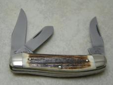 Fight'n Rooster Germany Stag Sowbelly Stockman Knife 1996 International Cutlery Club II 1 of 125