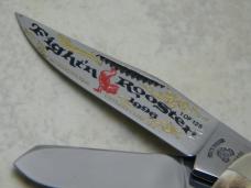 Fight'n Rooster Germany Stag Sowbelly Stockman Knife 1996 International Cutlery Club II 1 of 125