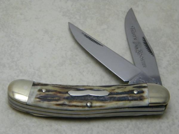 Fight'n Rooster Frank Buster Celebrated Cutlery Germany Stag Copperhead Knife