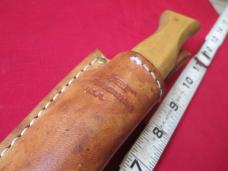 Ka-bar Kabar USA Wood Handle Pro Fisherman Fillet Filet knife w/ Leather  Sheath