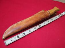 Ka-bar Kabar USA Wood Handle Pro Fisherman Fillet Filet knife w/ Leather  Sheath