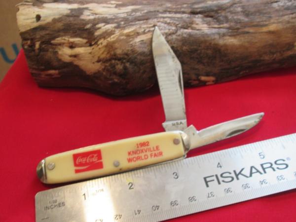 VTG USA MADE Promotional Knife Coca Cola 1982 Knoxville World Fair