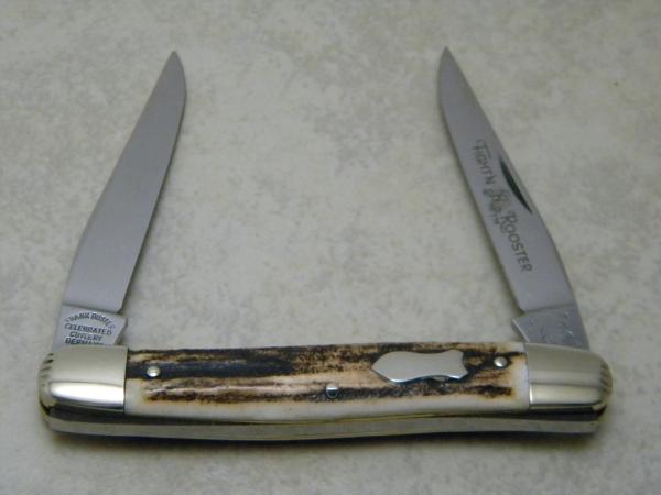 Fight'n Rooster Frank Buster Celebrated Cutlery Germany Stag Muskrat Knife