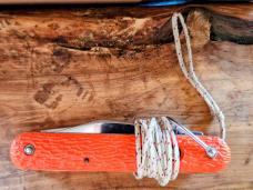 Camillus  New York Orange pilot  parachute  switch  knife  Vietnam  Era Rare MC-1 Hook 