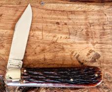 Presto Pat. Jan. 30-40 Made In USA Geo Schrade  Knife Co. B'Port Conn . Bone Handles 