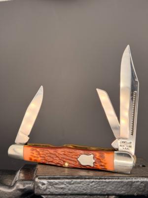Camillus Cutlery USA 72 Model Swell Center Whittler 1970s to 80s Delrin Handles