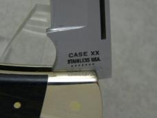 Case XX Stainless USA 7 Dot (1973) 7197 L SSP Wood Shark Tooth Lockback Knife