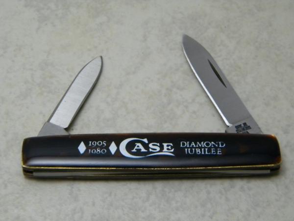 Case XX Stainless USA 1905-1980 Diamond Jubilee 75th Anniversary Tortoise Shell 278 Pen Knife