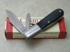 Camillus New York USA Saw Cut Black Delrin Barlow Knife NIB