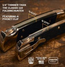 Buck 110 Slim Heritage Elite Folding Knife Nickel Silver Bolsters MagnaCut Blade - NEW