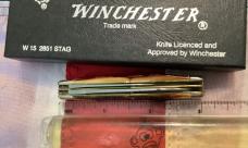 1991 Winchester GunStock Knife (Mdl# 2851 S) w/ Great Stag Handles -NOS in Orig box