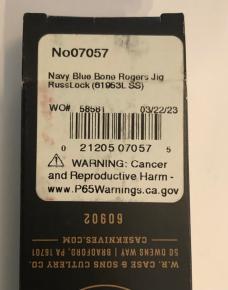 New In Box 2023 Case Navy Blue Russlock With Red Shield