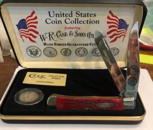 New In Display Case US Coin Collection Trapper And 1914 D Silver Barber Quarter