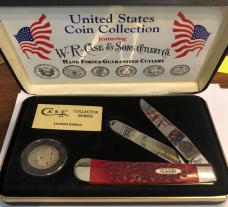 New In Display Case US Coin Collection Trapper And 1914 D Silver Barber Quarter