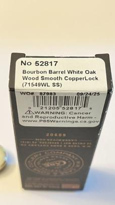 Case XX Kentucky Bourbon Barrel White Oak Wood Copperlock 71549WL SS SFO