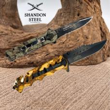 Schrade X-Timer XT11C & Elite Edge AC3BC 2 Pocketknives Camo Handles (118)
