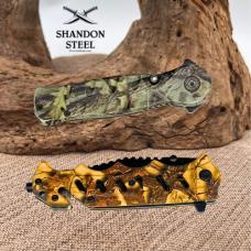 Schrade X-Timer XT11C & Elite Edge AC3BC 2 Pocketknives Camo Handles (118)