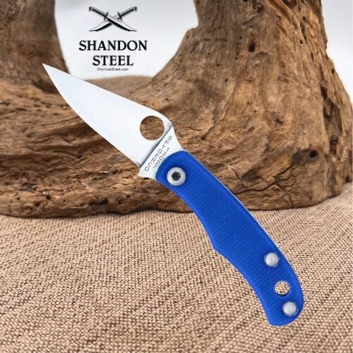 Spyderco BUG Folding Knife 1.27" Blade w/ Blue G-10 Handle Slipjoint C133GBLP Spyderco BUG Folding Knife 1.27" Blade w/ Blue G-10 Handle Slipjoint C133GBLP