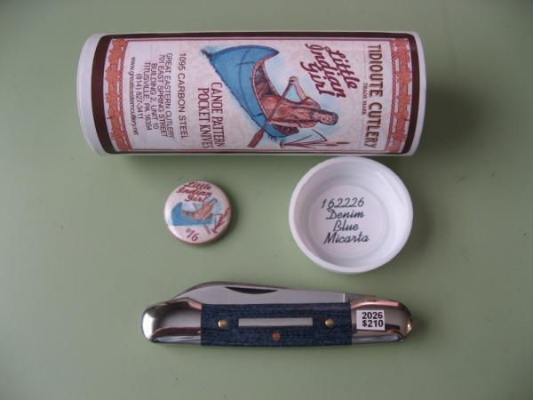 GEC  TIDIOUTE 162226 LITTLE INDIAN GIRL CANOE DEMIN BLUE MICARTA #2