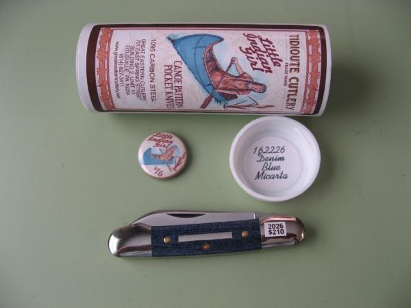 GEC  TIDIOUTE 162226 LITTLE INDIAN GIRL CANOE DEMIN BLUE MICARTA #3
