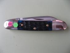 GEC  NORTHFIELD 162226 LITTLE INDIAN GIRL CANOE WAVE BLUE JIGGED BONE